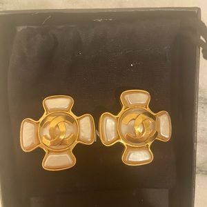 Chanel Maltese Cross Earring 1995